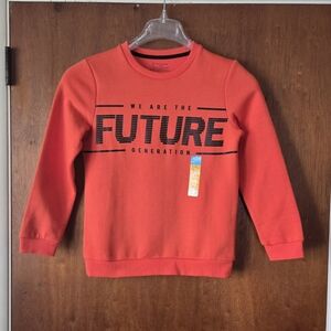 We Are The Future Orange Sweatshirt Youth Size 9/10 New With Tags